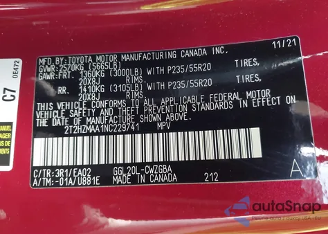 2022 Lexus Rx 350 from USA, damaged, VIN 2T2HZMAA1NC229741